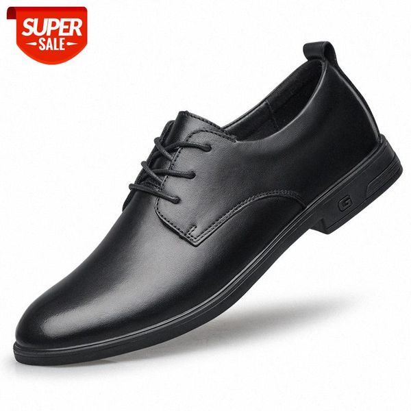spring and autumn black leather shoes men's suits casual british retro style business work light #oa9f