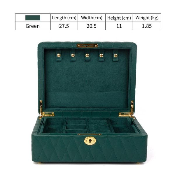 jewelry pouches, bags leather green multifunctional display box with lock for femal ring earring pendent bracelet jewellery organizer case, Pink;blue
jewelry pouches, bags leather green multifunctional display box with lock for femal ring earring pendent bracelet jewellery organizer case, Pink;blue