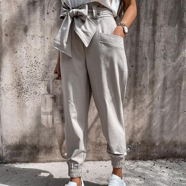 fashion high waisted pockets pants women elegant solid ankle length trousers casual banded ladies women's & capris, Black;white
fashion high waisted pockets pants women elegant solid ankle length trousers casual banded ladies women's & capris, Black;white