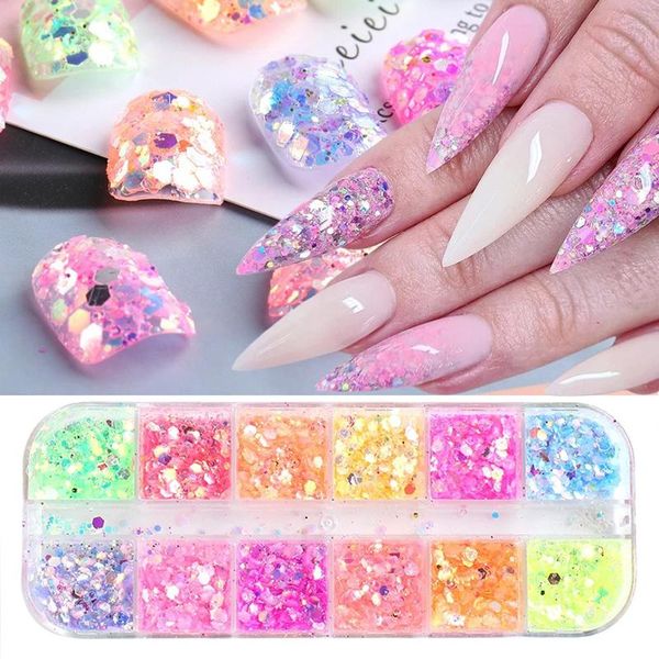 nail art decorations 12 grids mermaid hexagon glitter powder holographic 3d fashion sparkly paillette flakes shining sequins decor, Silver;gold
nail art decorations 12 grids mermaid hexagon glitter powder holographic 3d fashion sparkly paillette flakes shining sequins decor, Silver;gold