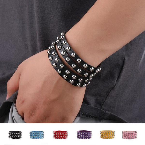 charm bracelets gothic delicate round rivet black leather & bangle punk bracelet for women men statement jewelry party accessories e51, Golden;silver
charm bracelets gothic delicate round rivet black leather & bangle punk bracelet for women men statement jewelry party accessories e51, Golden;silver