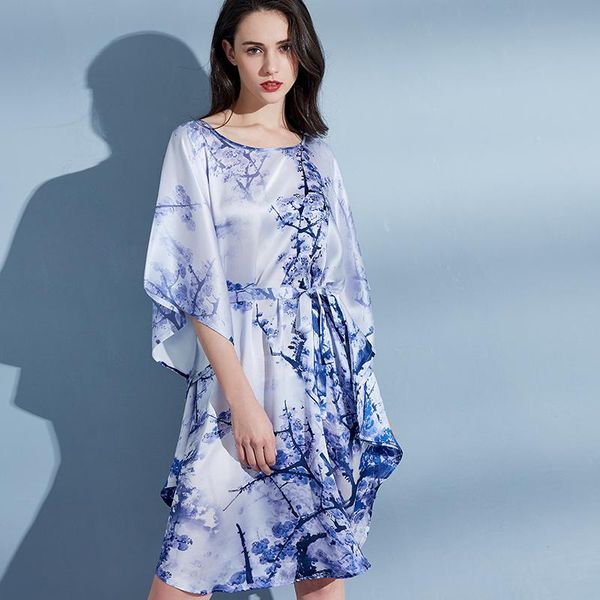 women's sleepwear 100% real silk nightgown women summer nightdress sleepdress loose robe print half sleeves nightwear plus size, Black;red
women's sleepwear 100% real silk nightgown women summer nightdress sleepdress loose robe print half sleeves nightwear plus size, Black;red