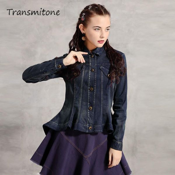 women's trench coats denim jacket 2021 vintage turn-down collar jean for women female outwear b9289 embroidery slim coat, Tan;black
women's trench coats denim jacket 2021 vintage turn-down collar jean for women female outwear b9289 embroidery slim coat, Tan;black