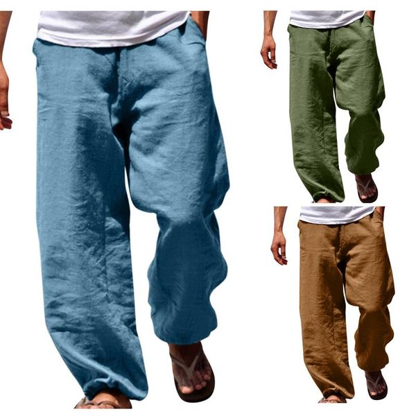 men's pants cotton linen elastic summer solid breathable trousers loose plus casual wide leg beach oversized r5, Black
men's pants cotton linen elastic summer solid breathable trousers loose plus casual wide leg beach oversized r5, Black