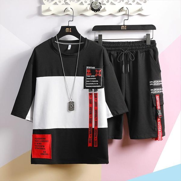 summer sets t shirts men tracksuits shorts 2 pieces man hip hop style loose casual cotton spants, Gray
summer sets t shirts men tracksuits shorts 2 pieces man hip hop style loose casual cotton spants, Gray