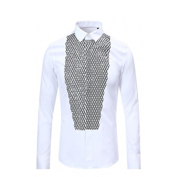 men's casual shirts black white mens luxury sequin embroidery long sleeve causal dress slim fit party male 3xl, White;black
men's casual shirts black white mens luxury sequin embroidery long sleeve causal dress slim fit party male 3xl, White;black