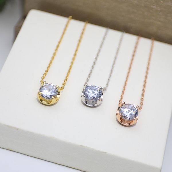 designers pendant necklaces diamond necklace luxury jewelrys for women 3 colors, Silver
designers pendant necklaces diamond necklace luxury jewelrys for women 3 colors, Silver