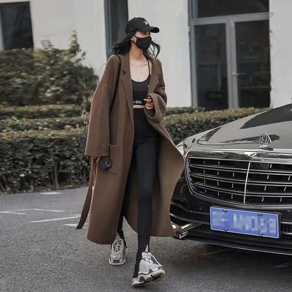 women's jackets womens loose fit mid-length knitted cardigan sweater long-sleeve lapel casual solid color with waist tie coat, Black;brown
women's jackets womens loose fit mid-length knitted cardigan sweater long-sleeve lapel casual solid color with waist tie coat, Black;brown