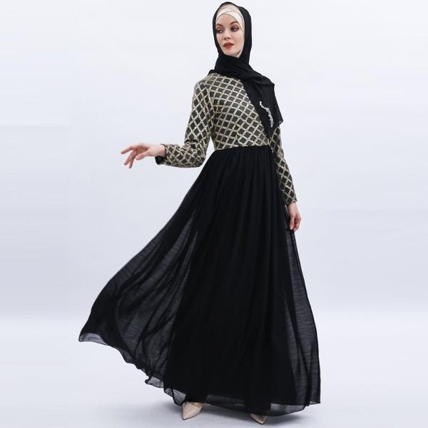 casual dresses turkey stitching sequins long dress national style moslem women fashion abaya elegant chiffon maxi arab caftan, Black;gray
casual dresses turkey stitching sequins long dress national style moslem women fashion abaya elegant chiffon maxi arab caftan, Black;gray
