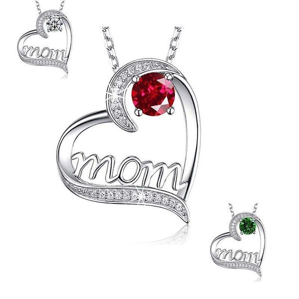 fashion mom 3 colors 925 silver necklace pendant for women mother's day jewelry gift, Black
fashion mom 3 colors 925 silver necklace pendant for women mother's day jewelry gift, Black