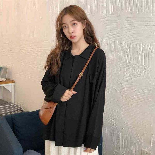 women's long-sleeved shirt spring autumn turn-down collar solid loose pockets shirts woman korean wild female fresh pl030 210506, White
women's long-sleeved shirt spring autumn turn-down collar solid loose pockets shirts woman korean wild female fresh pl030 210506, White