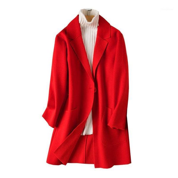 women's wool & blends double-sided coat women woolen blended winter female mid-length coats for, Black
women's wool & blends double-sided coat women woolen blended winter female mid-length coats for, Black