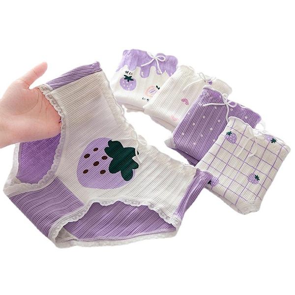 women's panties 5pcs/set lavender purple strawberry print cotton underwear women mid-waist lace briefs ruffle panty set kawaii lingerie, Black;pink
women's panties 5pcs/set lavender purple strawberry print cotton underwear women mid-waist lace briefs ruffle panty set kawaii lingerie, Black;pink