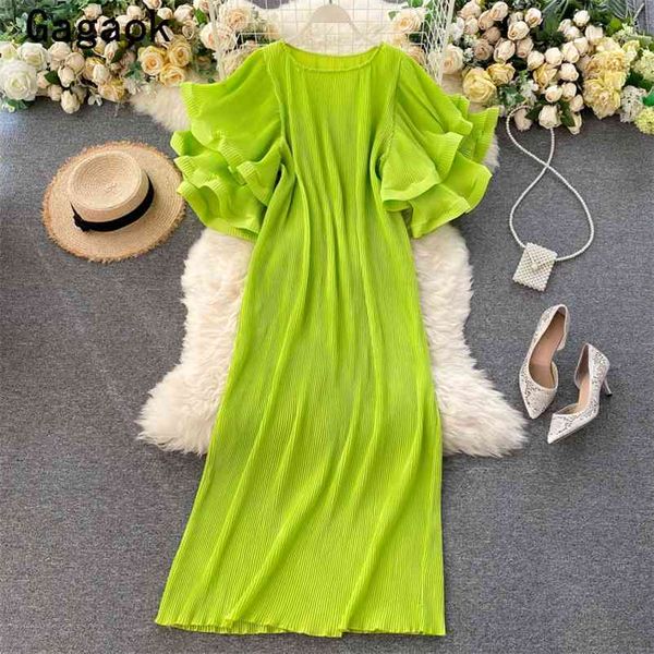 woman dress summer high street butterfly sleeve o-neck solid loose long dresses ins fashion wild vestidos 210531, Black;gray
woman dress summer high street butterfly sleeve o-neck solid loose long dresses ins fashion wild vestidos 210531, Black;gray