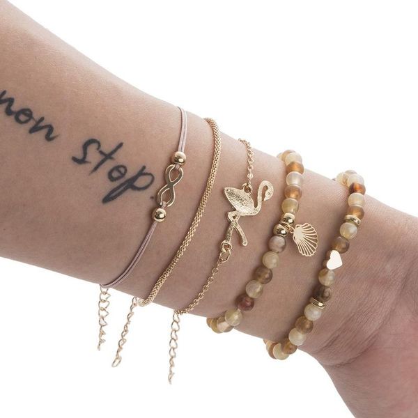 link, chain 5pcs/set fashion gold color natural stone beads animal snake beaded bracelets set for women charm party jewelry gift, Black
link, chain 5pcs/set fashion gold color natural stone beads animal snake beaded bracelets set for women charm party jewelry gift, Black