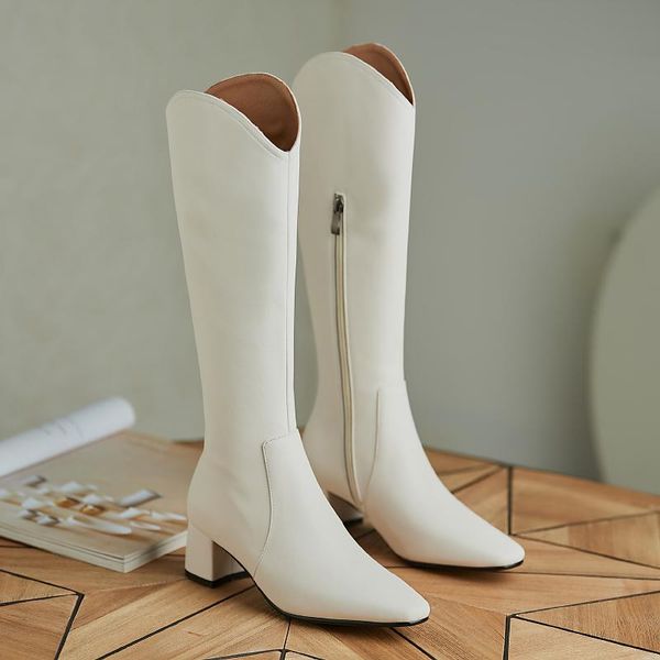 boots women 2021 winter knee-high warm genuine leather comfortable 6cm heel shoes women's, Black
boots women 2021 winter knee-high warm genuine leather comfortable 6cm heel shoes women's, Black
