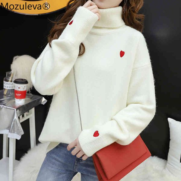 bornladies autumn winter long sleeve warm knitted pullover sweater turtleneck female oversize thick printed heart 210427, White;black
bornladies autumn winter long sleeve warm knitted pullover sweater turtleneck female oversize thick printed heart 210427, White;black