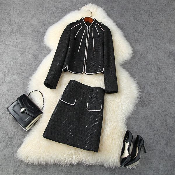 skirt autumn winter suit set women crystal beading deco long sleeve cardigan jacket+mini warm wool skirt sets 2pc, White
skirt autumn winter suit set women crystal beading deco long sleeve cardigan jacket+mini warm wool skirt sets 2pc, White