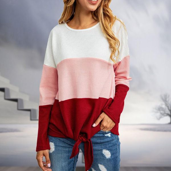 women's sweaters casual loose spring triple color block women knit sweater autumn winter pullover soft crew neck daily tie knot long sl, White;black
women's sweaters casual loose spring triple color block women knit sweater autumn winter pullover soft crew neck daily tie knot long sl, White;black
