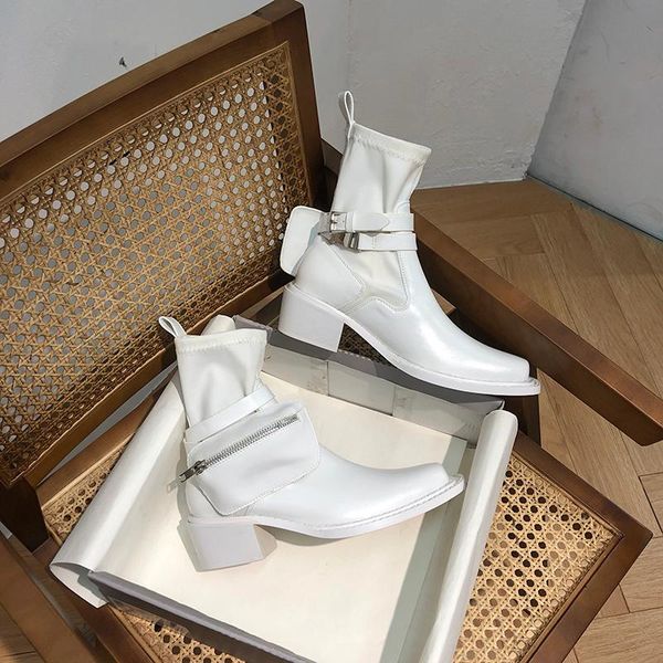boots deat 2021 autumn and winter fashion casual square head thick heel pocket white leather single short women sg316, Black
boots deat 2021 autumn and winter fashion casual square head thick heel pocket white leather single short women sg316, Black