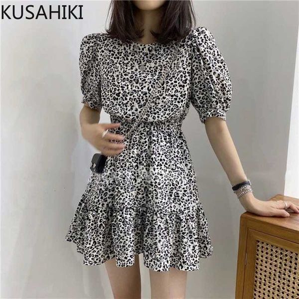 kusahiki women leopard dress puff sleeve o-neck causal slim high waist vestidos femme summer ruffle mini dresses 6j554 210602, Black;gray
kusahiki women leopard dress puff sleeve o-neck causal slim high waist vestidos femme summer ruffle mini dresses 6j554 210602, Black;gray