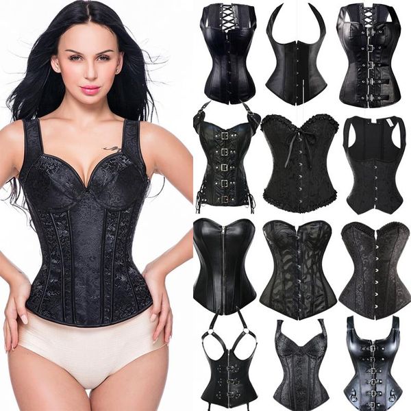 women's shapers steel bones women corset bustier corsets gothic lace up binder overbust body shapewear slimming waist trainer, Black;white
women's shapers steel bones women corset bustier corsets gothic lace up binder overbust body shapewear slimming waist trainer, Black;white