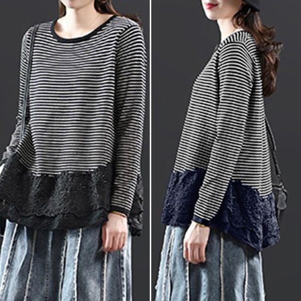women's blouses & shirts fashion lace crochet blouse zanzea 2021 spring causal striped blusas female long sleeve patchwork tunic plus s, White
women's blouses & shirts fashion lace crochet blouse zanzea 2021 spring causal striped blusas female long sleeve patchwork tunic plus s, White