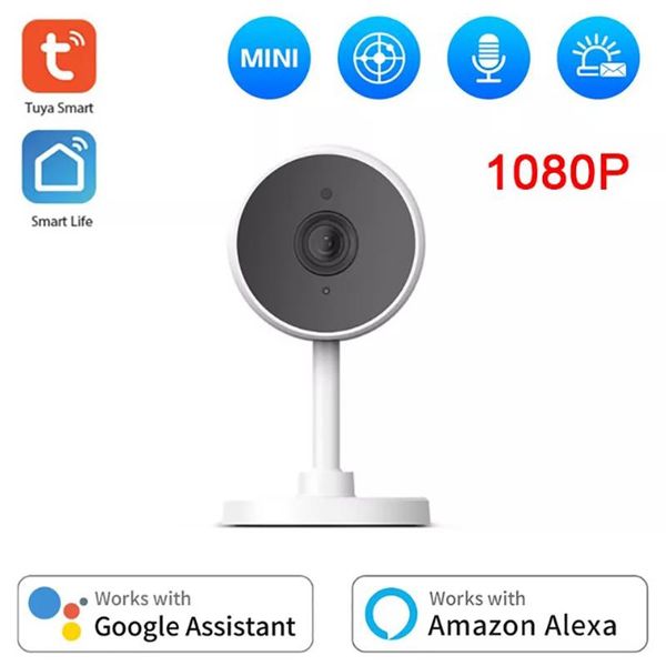 webcams wifi 1080p ip camera tuya smart automatic tracking home security indoor surveillance wireless cam baby monitor with alexa