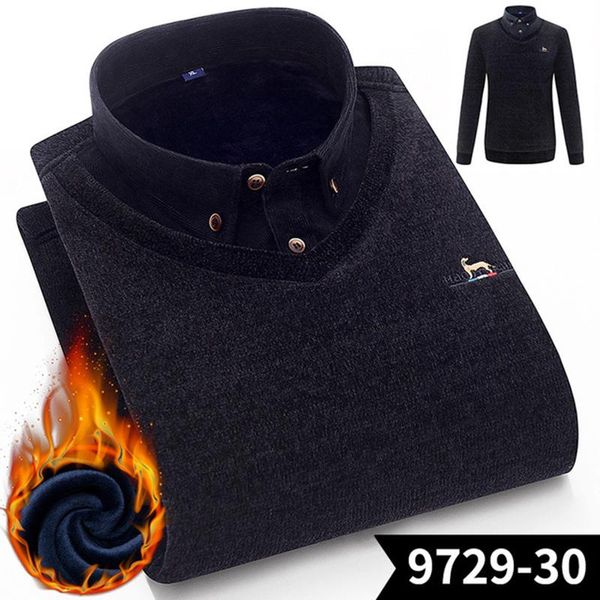 men's casual shirts winter fake two-piece warm solid pullover sweater men plus velvet thick dress long sleeve shirt, White;black
men's casual shirts winter fake two-piece warm solid pullover sweater men plus velvet thick dress long sleeve shirt, White;black