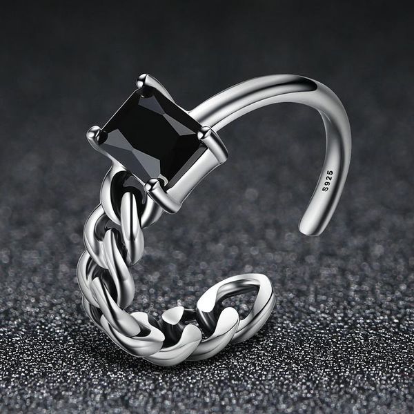cluster rings vintage 925 sterling silver for women wedding black square zircon adjustable cuff tibetan jewelry, Golden;silver
cluster rings vintage 925 sterling silver for women wedding black square zircon adjustable cuff tibetan jewelry, Golden;silver