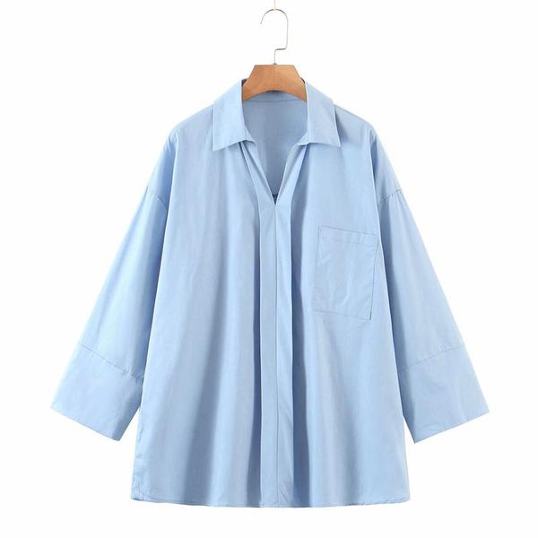 women's t-shirt vogue casual women sot cotton v neck blouse tide spring-autumn fashion ladies high street shirt solid color poplin top, White 
women's t-shirt vogue casual women sot cotton v neck blouse tide spring-autumn fashion ladies high street shirt solid color poplin top, White