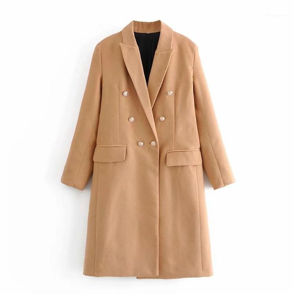 women's wool & blends fad winter women coat elegant long jackets metal buttons warm thicken casual woman coats outfits, Black
women's wool & blends fad winter women coat elegant long jackets metal buttons warm thicken casual woman coats outfits, Black