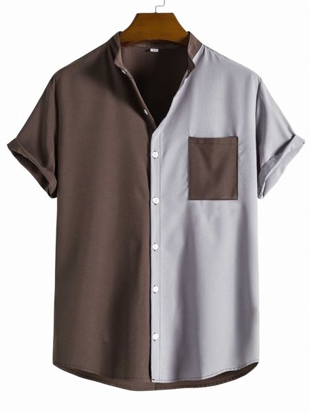 romwe guys colorblock curved hem shirt o9dm#, White;black
romwe guys colorblock curved hem shirt o9dm#, White;black