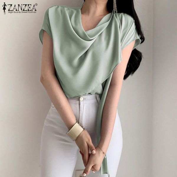 women's blouses & shirts women elegant asymmetric zanzea solid patchwork tunic lady short sleeve work blouse plus size 5xl fashion summ, White
women's blouses & shirts women elegant asymmetric zanzea solid patchwork tunic lady short sleeve work blouse plus size 5xl fashion summ, White