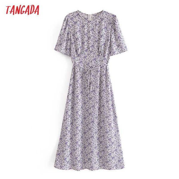 tangada summer women purple floral print french style dress short sleeve office ladies midi dress vestidos 3w107 210609, Black;gray
tangada summer women purple floral print french style dress short sleeve office ladies midi dress vestidos 3w107 210609, Black;gray