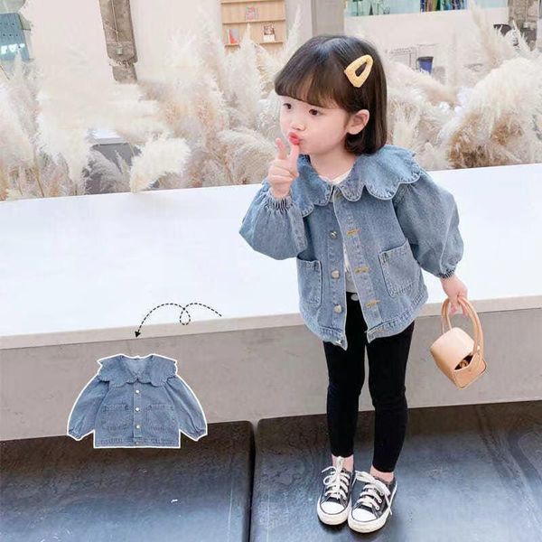 jackets 2021 spring and autumn children's denim jacket korean casual girl fashion breathable big lace lapel kids clothing gj11, Blue;gray
jackets 2021 spring and autumn children's denim jacket korean casual girl fashion breathable big lace lapel kids clothing gj11, Blue;gray