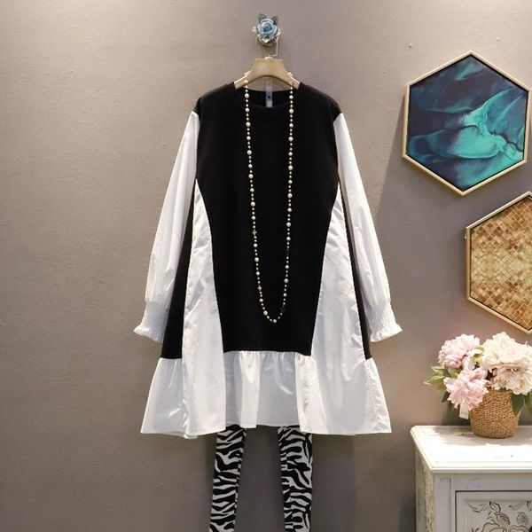 casual dresses superaen autumn french loose plus size full o neck a-line knee-length woman dress, Black;gray
casual dresses superaen autumn french loose plus size full o neck a-line knee-length woman dress, Black;gray