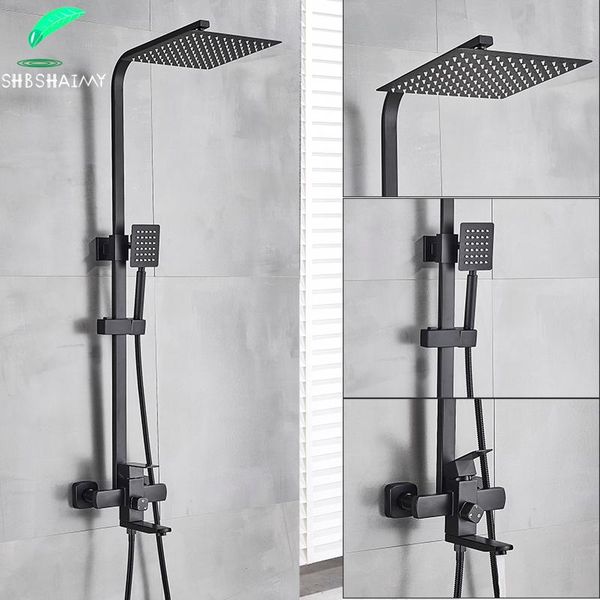 matte black bathroom shower faucet wall mounted 8" thermostatic set square rainfall cold water bath spout sets
matte black bathroom shower faucet wall mounted 8" thermostatic set square rainfall cold water bath spout sets