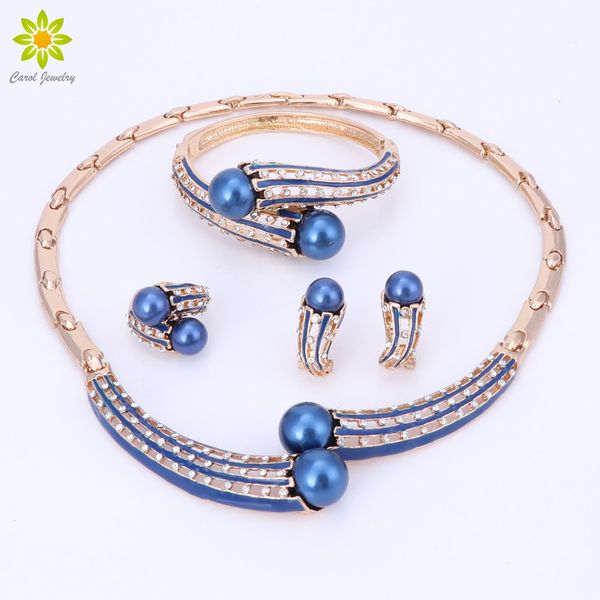 brand jewelry set gold color jewelry sets women wedding accessories for women simulated pearl crystal necklace earrings set, Golden;silver
brand jewelry set gold color jewelry sets women wedding accessories for women simulated pearl crystal necklace earrings set, Golden;silver