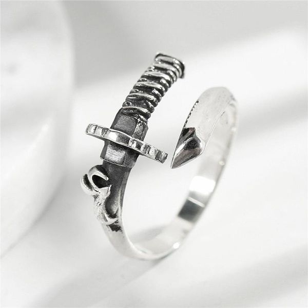 sterling silver retro thai ring original design personality samurai sword for men cluster rings, Golden;silver
sterling silver retro thai ring original design personality samurai sword for men cluster rings, Golden;silver