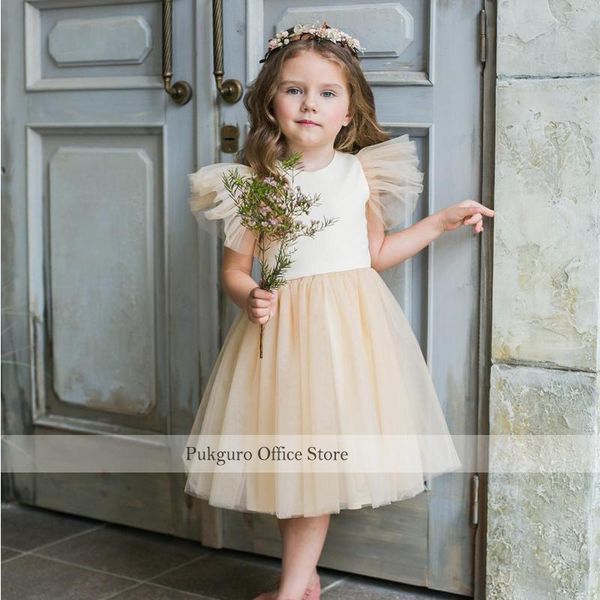 girl's dresses champagne flower girl dress for weddings puffy sleeves a line tulle kids birthday tea length simple communion, Red;yellow
girl's dresses champagne flower girl dress for weddings puffy sleeves a line tulle kids birthday tea length simple communion, Red;yellow
