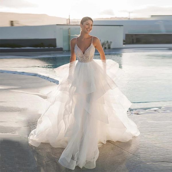 other wedding dresses princess appliques lace long a-line v-neckline tulle open back elegant sleeveless bridal gowns vestido de novia, White
other wedding dresses princess appliques lace long a-line v-neckline tulle open back elegant sleeveless bridal gowns vestido de novia, White