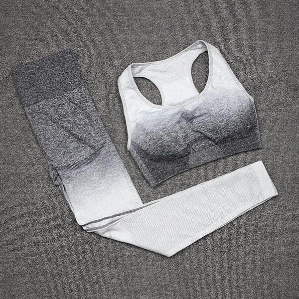 fitness gym women suit workout seamless set clotheing sportswear leggings bra breathable quick dry gradient women's two piece pants, White
fitness gym women suit workout seamless set clotheing sportswear leggings bra breathable quick dry gradient women's two piece pants, White