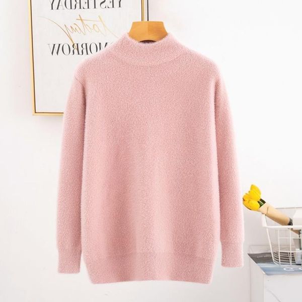 women's sweaters 2022 autumn winter mink velvet sweater female thick warm solid pullovers ladies short loose knitted e915, White;black
women's sweaters 2022 autumn winter mink velvet sweater female thick warm solid pullovers ladies short loose knitted e915, White;black