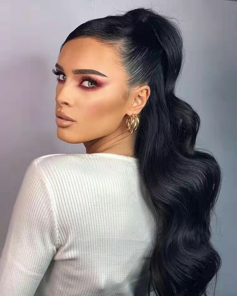 high body wavy wrap drawstring ponytail for women wave hair clip in hairpiece black natural color
high body wavy wrap drawstring ponytail for women wave hair clip in hairpiece black natural color