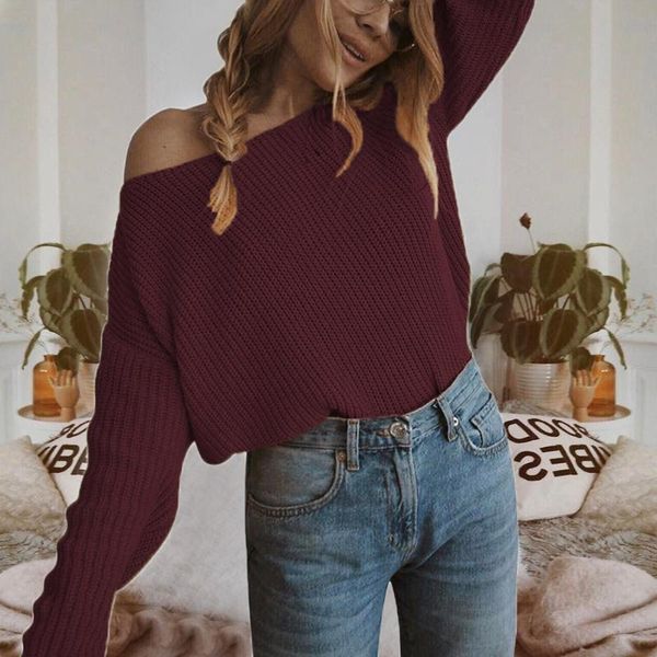 women's sweaters womens fashion off shoulder knitted 2021 ladies solid color long sleeve warm slim fit casual pullovers, White;black
women's sweaters womens fashion off shoulder knitted 2021 ladies solid color long sleeve warm slim fit casual pullovers, White;black