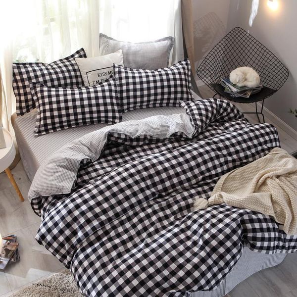 bedding sets fashion classic grid set double king bed soft duvet cover pillowcase flat sheet for twin
bedding sets fashion classic grid set double king bed soft duvet cover pillowcase flat sheet for twin
