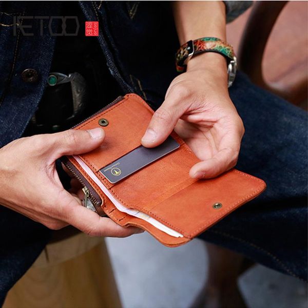wallets aetoo head leather wallet, men's short retro trend zero plant tanning driver's license card bag, Red;black
wallets aetoo head leather wallet, men's short retro trend zero plant tanning driver's license card bag, Red;black