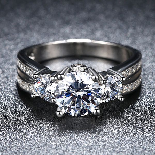 925 sterling silver ring handmade three-stone zircon stone women engagement wedding fashion jewelry j-036, Slivery;golden
925 sterling silver ring handmade three-stone zircon stone women engagement wedding fashion jewelry j-036, Slivery;golden
