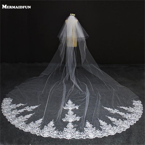 bridal veils 2021 lace edge two layers long wedding veil with comb 4 meters 2t beautiful voile mariage, Black
bridal veils 2021 lace edge two layers long wedding veil with comb 4 meters 2t beautiful voile mariage, Black